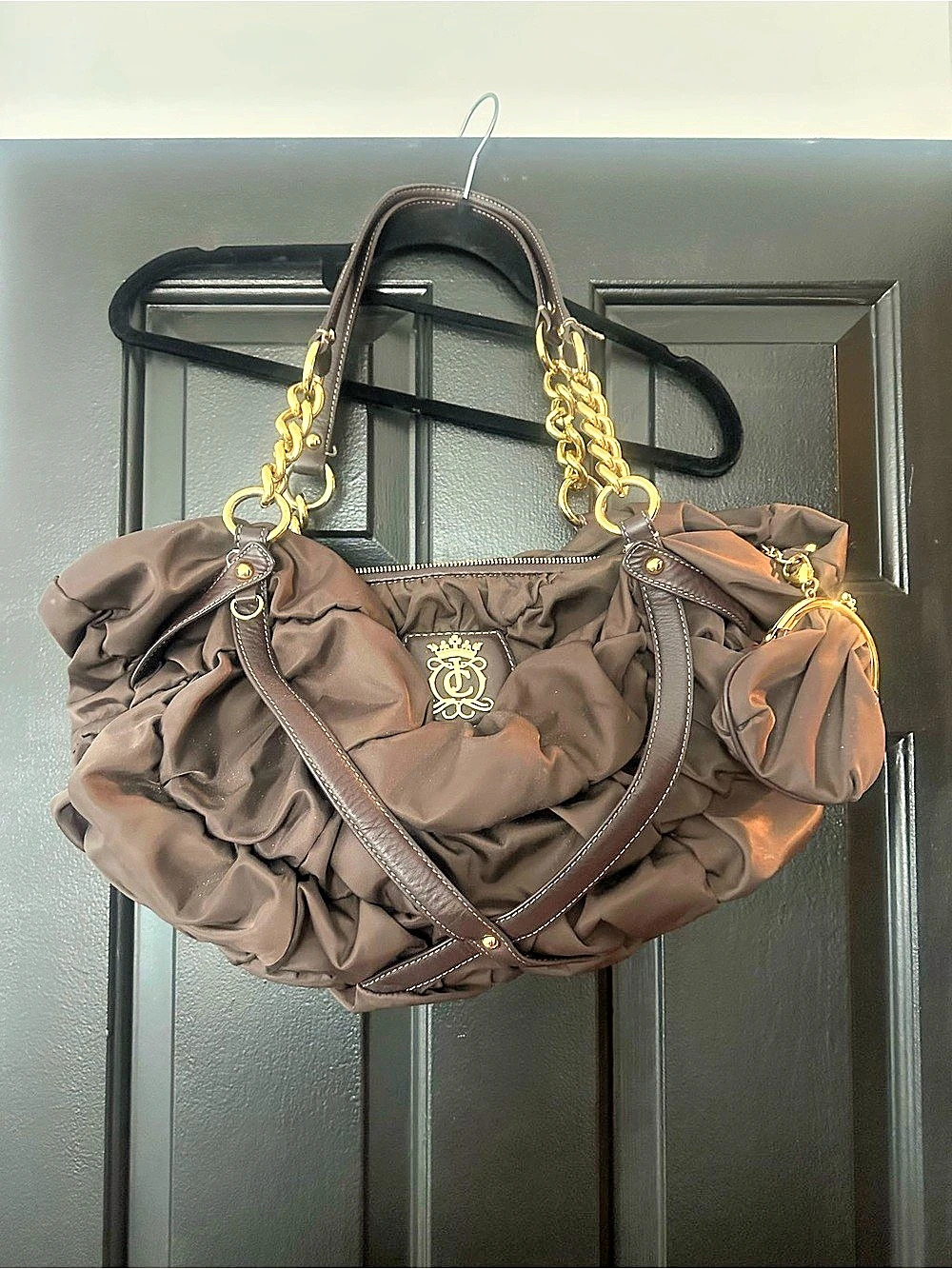 Juicy Couture Ruched Shoulder Bag in Brown